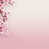 Simple pink background, empty space for text and design photo