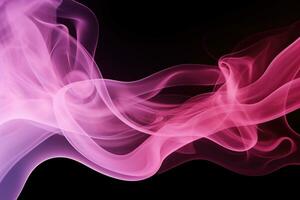 Pink smoke on a black background, light abstract texture, print, banner photo