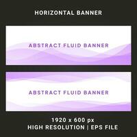 Purple Wavy liquid abstract banner isolated on white background. Modern Graphic Template Banner for social media and web sites vector