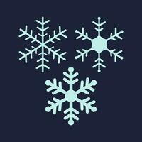 Set of Blue Snowflakes vector icons for report, presentation, diagram, web design