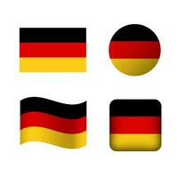 vector Alemania nacional bandera íconos conjunto
