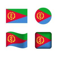 Vector Eritrea National Flag Icons Set