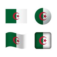 Vector Algeria National Flag Icons Set