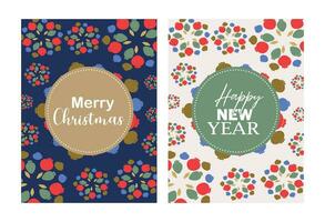 Merry Christmas and Happy New Year Elegant Xmas background, greeting cards, posters, holiday covers design vector