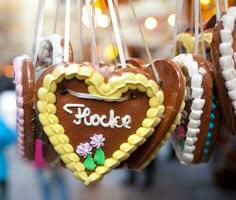 Gingerbread hearts in Munchen,. photo