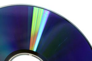 rayado discos compactos o DVD cerca arriba, datos pérdida concepto foto