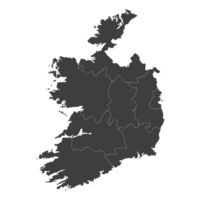 Ireland map. Map of Ireland in main regions png