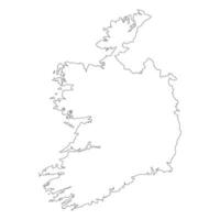 Ireland map. Map of Ireland in white color vector