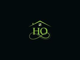 tipografía Ho edificio logo, inicial Ho lujo real inmuebles logo para usted vector