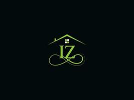 Monogram Iz Real Estate Logo, Modern IZ Logo Icon Vector For Your House