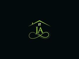 Modern Ja Logo Icon Vector, Monogram JA Logo Icon For Your Building Business vector