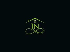 Modern Jn Logo Icon Vector, Monogram JN Logo Icon For Your Building Business vector