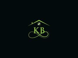 monograma kb edificio logo icono, real inmuebles kb logo letra diseño vector
