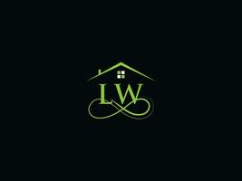 Abstract Lw Logo Building, Luxury LW Real Estate Letter Logo Icon vector