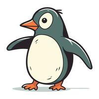 dibujos animados pingüino. vector ilustración aislado en un blanco antecedentes.