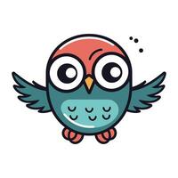 cute owl bird cartoon vector illustration graphic design vector illustration graphic design