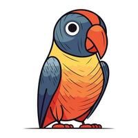 Parrot. Vector illustration. Isolated on a white background.