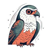 Vector illustration of a cute parrot. Vector illustration of a bird.