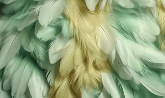 Soft abstract feather patterns in pastel hues. Creating using generative AI tools photo