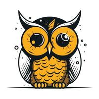 Owl. Vector illustration. Isolated on a white background.