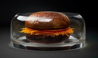 Best fast food burger for a delicious meal on-the-go Creating using generative AI tools photo