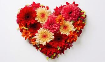 Flower heart symbolizes love on Valentines Day Creating using generative AI tools photo