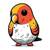 Cute parrot isolated on a white background. Vector illustration.