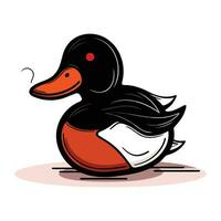 Duck on a white background. Vector illustration of a duck.