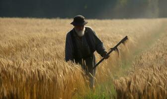 The peasants worked tirelessly in the sweltering heat Creating using generative AI tools photo