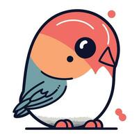 Cute cartoon penguin. Vector illustration of a cute bird.