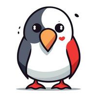 Cute penguin cartoon vector illustration. Cute penguin mascot.