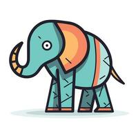 Elephant icon. Flat illustration of elephant vector icon for web design