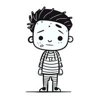 Cute little boy. Vector illustration. Cartoon style. Hand drawn.