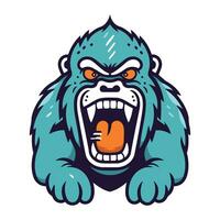 Gorilla mascot. Vector illustration of a gorilla mascot for sport team.