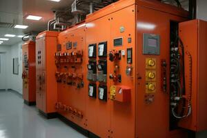 electrical panel room professional advertising photography AI Generated photo