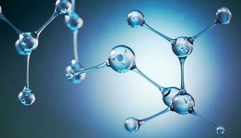 Ciencias antecedentes con molecula y átomo modelo. resumen molecular estructura. ai generativo foto