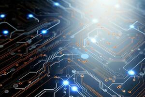 resumen tecnología electrónico circuito tablero ai generado foto