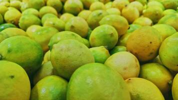 Lemon Harvest Top View Pile of Many Fresh Lemons video