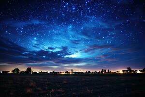 cielo a noche situación ai generado foto