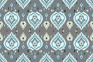 Ikat tribal Indian seamless pattern. Ethnic Aztec fabric carpet mandala ornament native boho chevron textile.Geometric African American oriental traditional vector illustrations. Embroidery style.