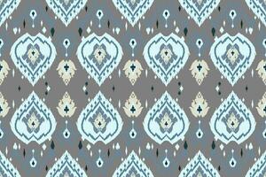 ikat tribal indio sin costura modelo. étnico azteca tela alfombra mandala ornamento nativo boho cheurón textil.geometrico africano americano oriental tradicional vector ilustraciones. bordado estilo.