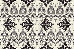 Ikat tribal Indian seamless pattern. Ethnic Aztec fabric carpet mandala ornament native boho chevron textile.Geometric African American oriental traditional vector illustrations. Embroidery style.