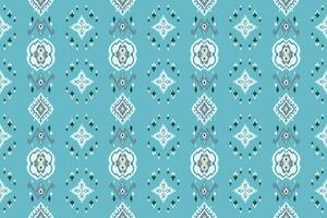 Ikat tribal Indian seamless pattern. Ethnic Aztec fabric carpet mandala ornament native boho chevron textile.Geometric African American oriental traditional vector illustrations. Embroidery style.