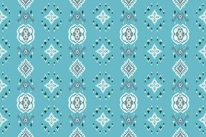 ikat tribal indio sin costura modelo. étnico azteca tela alfombra mandala ornamento nativo boho cheurón textil.geometrico africano americano oriental tradicional vector ilustraciones. bordado estilo.