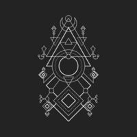 Geometry Elegant Triangle Magic Spell vector
