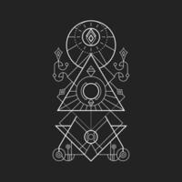 Elegant Triangle Moon Geometry vector