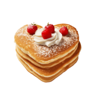 Stack of tasty pancakes with raspberry and honey Ai Generative png