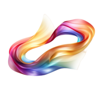 Iridescent fluid abstract shape Ai Generative png