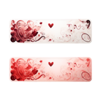 Web banner Valentines Day Ai Generative png