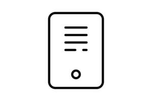 computer tower icon. icon related to device, computer technology. Line icon style. Simple vector design editable